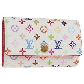 LOUIS VUITTON Multicolor LV x TM Multicles6 Key Case White M14092 Auth 128097SM