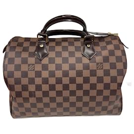 Borsa Louis Vuitton Speedy 30 Damier Marrone Scuro