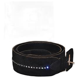 Cintura Guy Laroche in scamosciato e strass nera