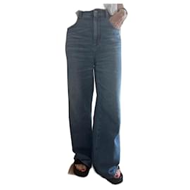 Sportmax Wide Leg Jeans Blau Baumwolle