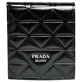 Prada Herren Geldbörse im schwarzen Leder