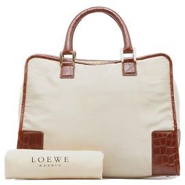 Borsa a mano Loewe Amazona in pelle con stampa coccodrillo