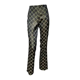 Pantalones Versace Classic V2 Negros con Patrón Dorado
