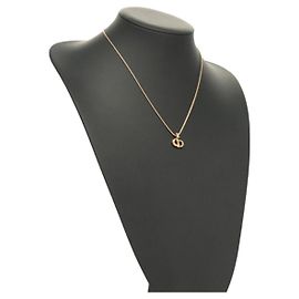 Collar Christian Dior metal dorado Auth SW947