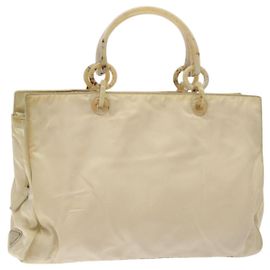 PRADA Borsa a mano in nylon beige Auth bs27127
