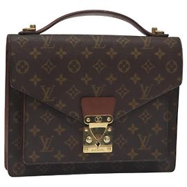 LOUIS VUITTON Monogram Monceau 28 Bolsa de Mano M51185 LV Auth 130236