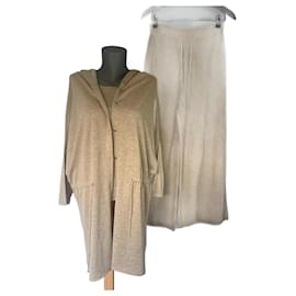 Autre Marque Interdee 3-teilige Set – Helltaupe M/L – Tanktop, Kapuzenweste, fließende Hose