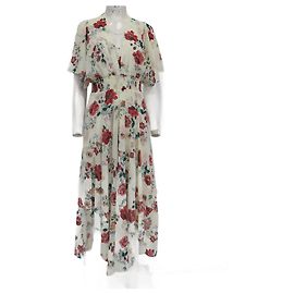 Maje Rachelle Maxikleid mit Blumenmuster und Innenkleid aus mehrfarbigem Polyester