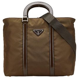 Prada BN1066 Nylon-Leder 2-Wege-Tasche
