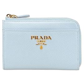 Billetera compacta de cuero Saffiano Prada
