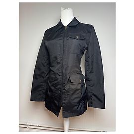 Vintage Fendi-Trenchcoat aus Polyester schwarz M
