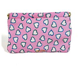Bolso clutch con logo de corazón Miu Miu