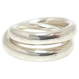 Hermes Vertige Silver Band Ring - Hermès