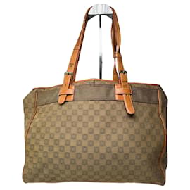 Borsa shopper vintage Loewe Anagram Monogramma marrone verde