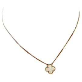 Van Cleef & Arpels Alhambra necklace yellow gold white