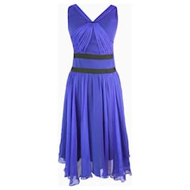 Chloé Mousseline Indigo Seidenkleid