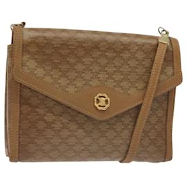 Céline Borsa a spalla in tela Macadam CELINE marrone oro Auth BA3592