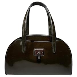 Borsa in pelle verniciata Loewe vintage verde