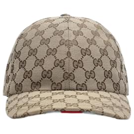 Cappellino da baseball Gucci GG in tela beige