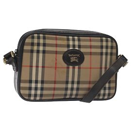 Autre Marque Borsa a spalla Burberrys Nova Check in tela beige Auth BA3222