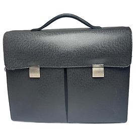 Vintage Louis Vuitton Leather Briefcase Black