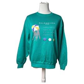 Vintage Balenciaga Pullover grün blau