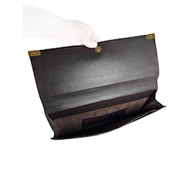 Clutch in pelle Loewe Madrid vintage marrone