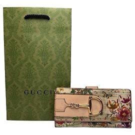 Portafoglio floreale vintage Gucci