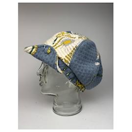 Cappello di lana vintage Emilio Pucci blu bianco giallo