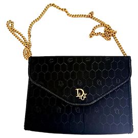 Clutch Christian Dior in tessuto nero