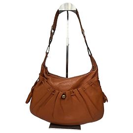 Borsa in pelle vintage Givenchy arancione e marrone