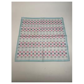 Vintage Celine Paris Triomphe Monogramma Sciarpa Blu rosa bianco - Céline