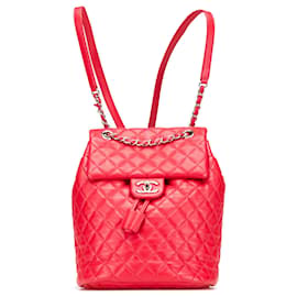 Chanel Roter Kleiner Lammleder Urban Spirit Rucksack