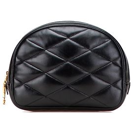 Schwarze gesteppte Lammleder Lolita Kosmetiktasche von Saint Laurent
