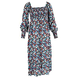  Rixo Marie Printed Midi Dress in Multicolor Viscose - Autre Marque