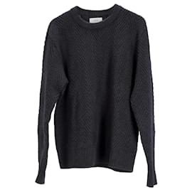 Mr P. Ribbed Sweater in Grey Merino Wool  - Autre Marque