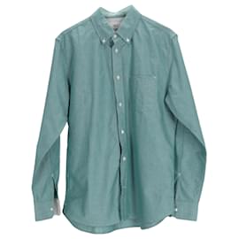Mr P. Button-Down-Kragen Oxford-Hemd aus grünem Bio-Baumwoll - Autre Marque