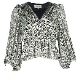 Blusa stampata Caitlin in poliestere con stampa animale Ba&sh