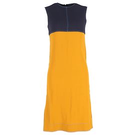 Vestido de crepé de doble cara Marni en viscosa amarilla