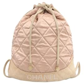 Zaino logo in satin Chanel