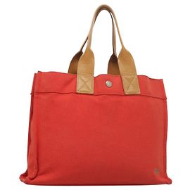 Burberry Blue Label Tragetasche aus rotem Canvas mit silberner Authentizität bs27161