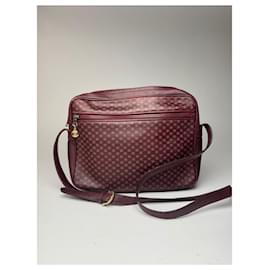 Vintage Celine Triomphe Monogramm Leder Tasche lila - Céline