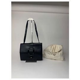Borsa in pelle vintage Gucci nera