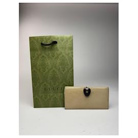 Portafoglio in pelle vintage Gucci bianco