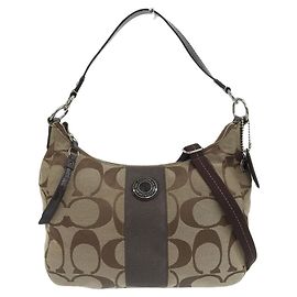 Coach Signature 2WAY Canvas-Leder Tasche F19281