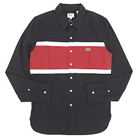 Autre Marque Camisa polo de algodón Levi's negra roja blanca S