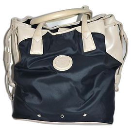 Borsa secchiello Trussardi in pelle e tela