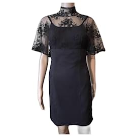 Red Valentino silk dress black