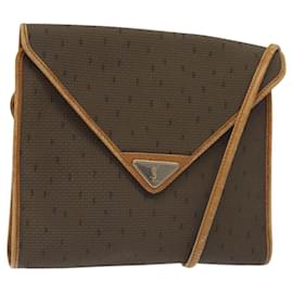 Borsa a Spalla SAINT LAURENT PVC Marrone Oro Auth am8777