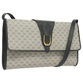 Gucci Borsa a spalla Micro GG Supreme in PVC Navy Gold 89 02 050 Auth BA3432